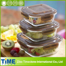 Stackable Glass Lunch Box for Refrigerator and Serving (15040101)